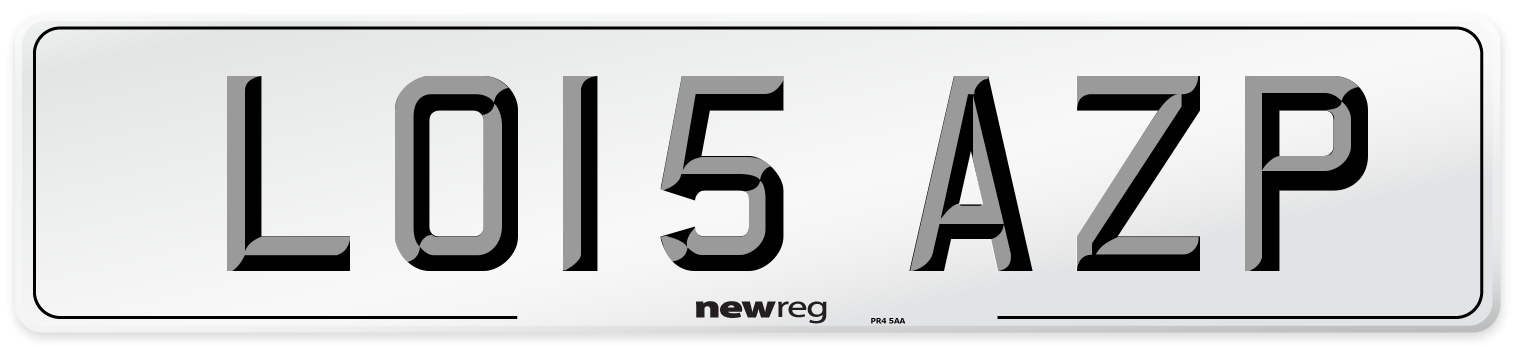 LO15 AZP Number Plate from New Reg